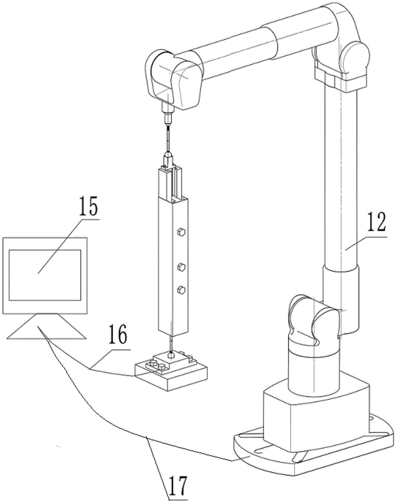 Self-calibration system and method for articulated arm type coordinate measuring machine
