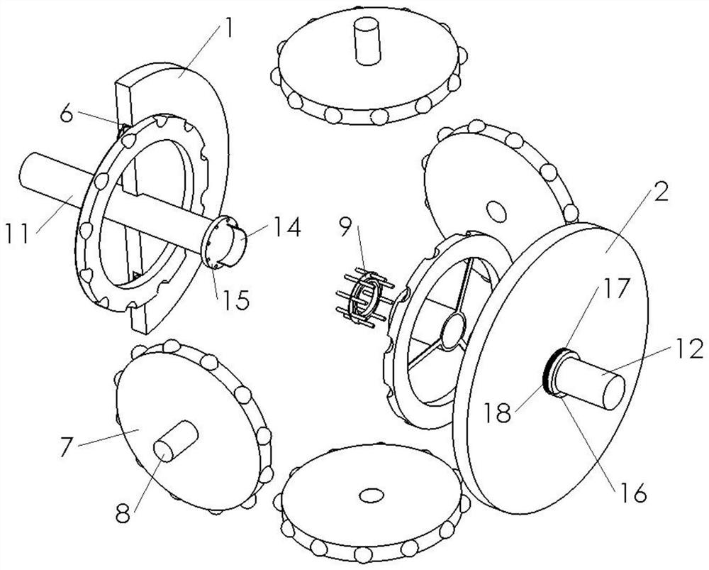 Driving equipment of six-direction full-mechanical intelligent identification running trolley