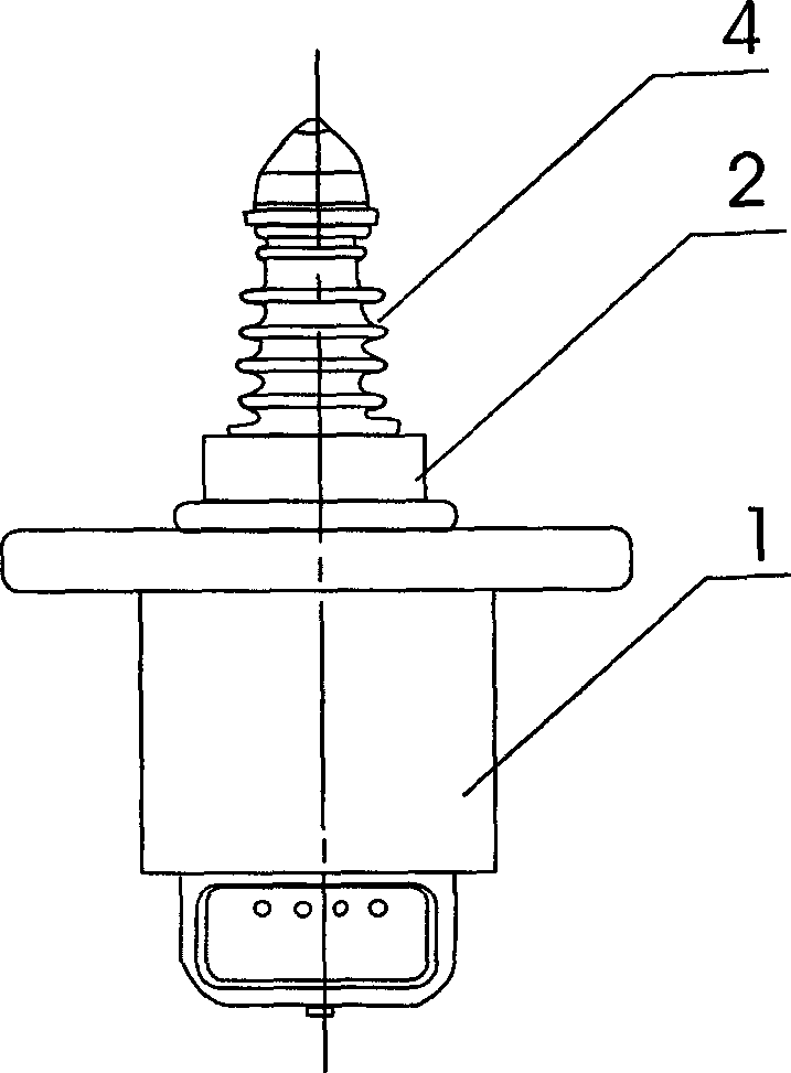Vehicle idle-speed stepping motor provided with sealing sleeve