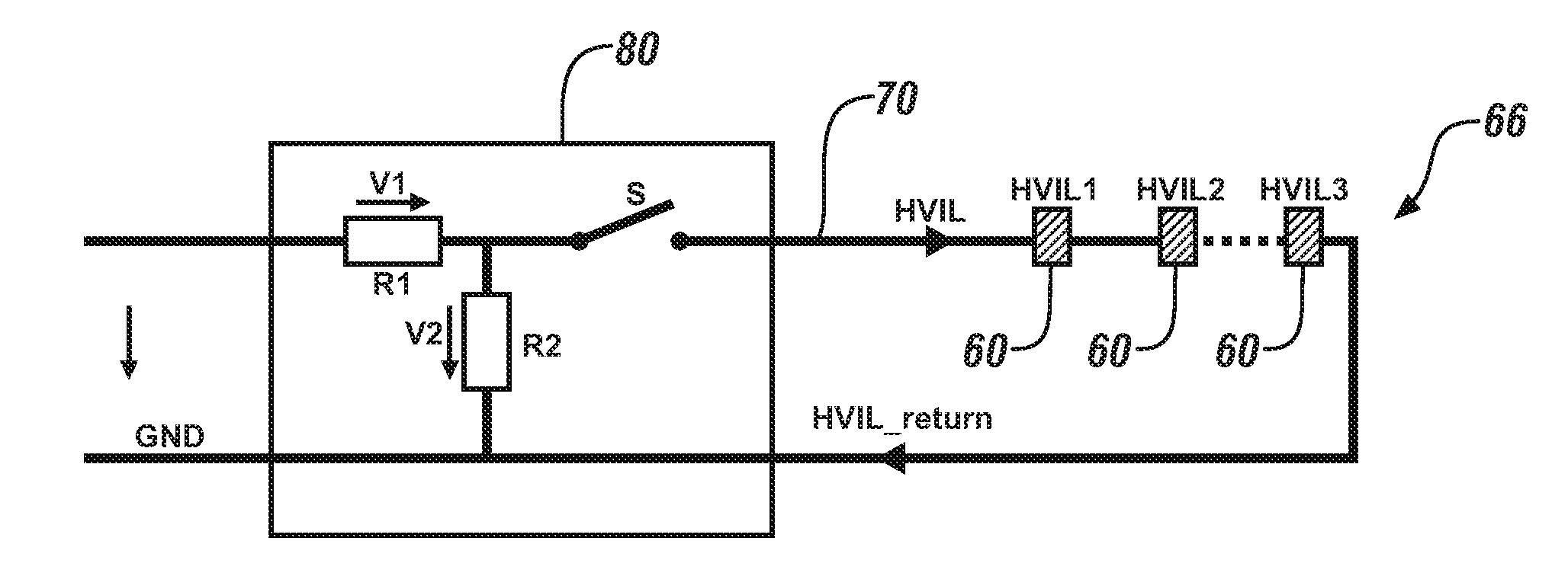 High-voltage interlock loop (“HVIL”) switch having a reed relay