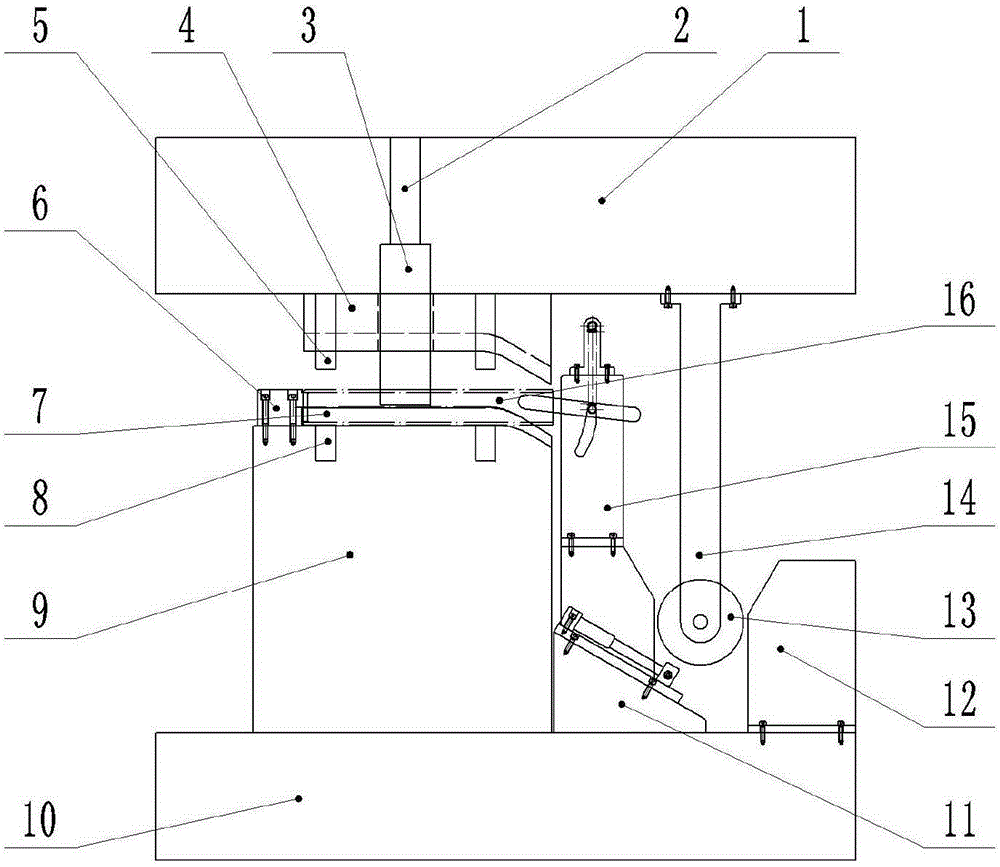 Flat bending mold of round pipe