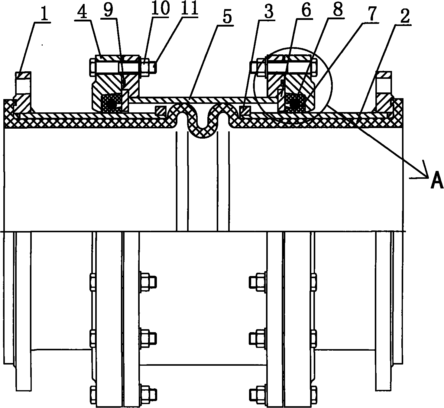 Dual-seal large-deflection compensating joint