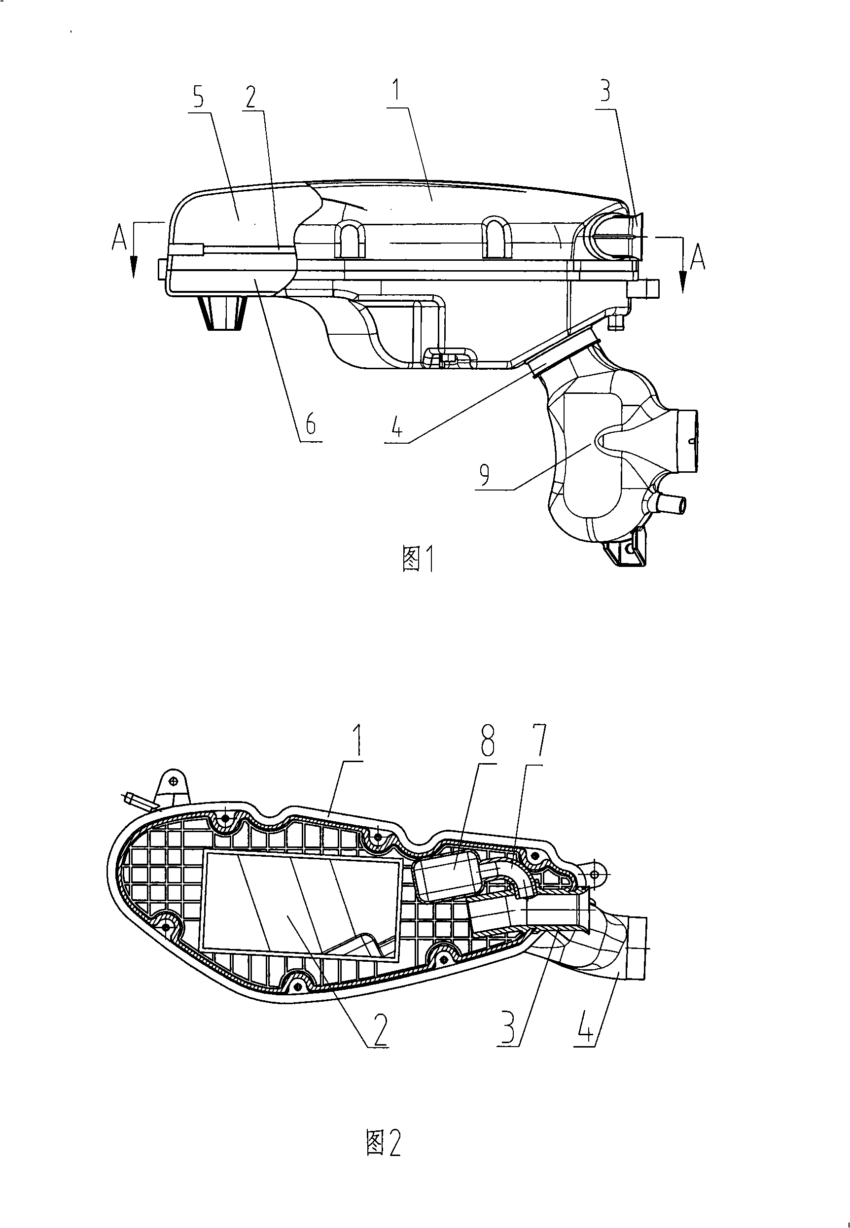 Air-intake noise-reduction air filter for vehicle