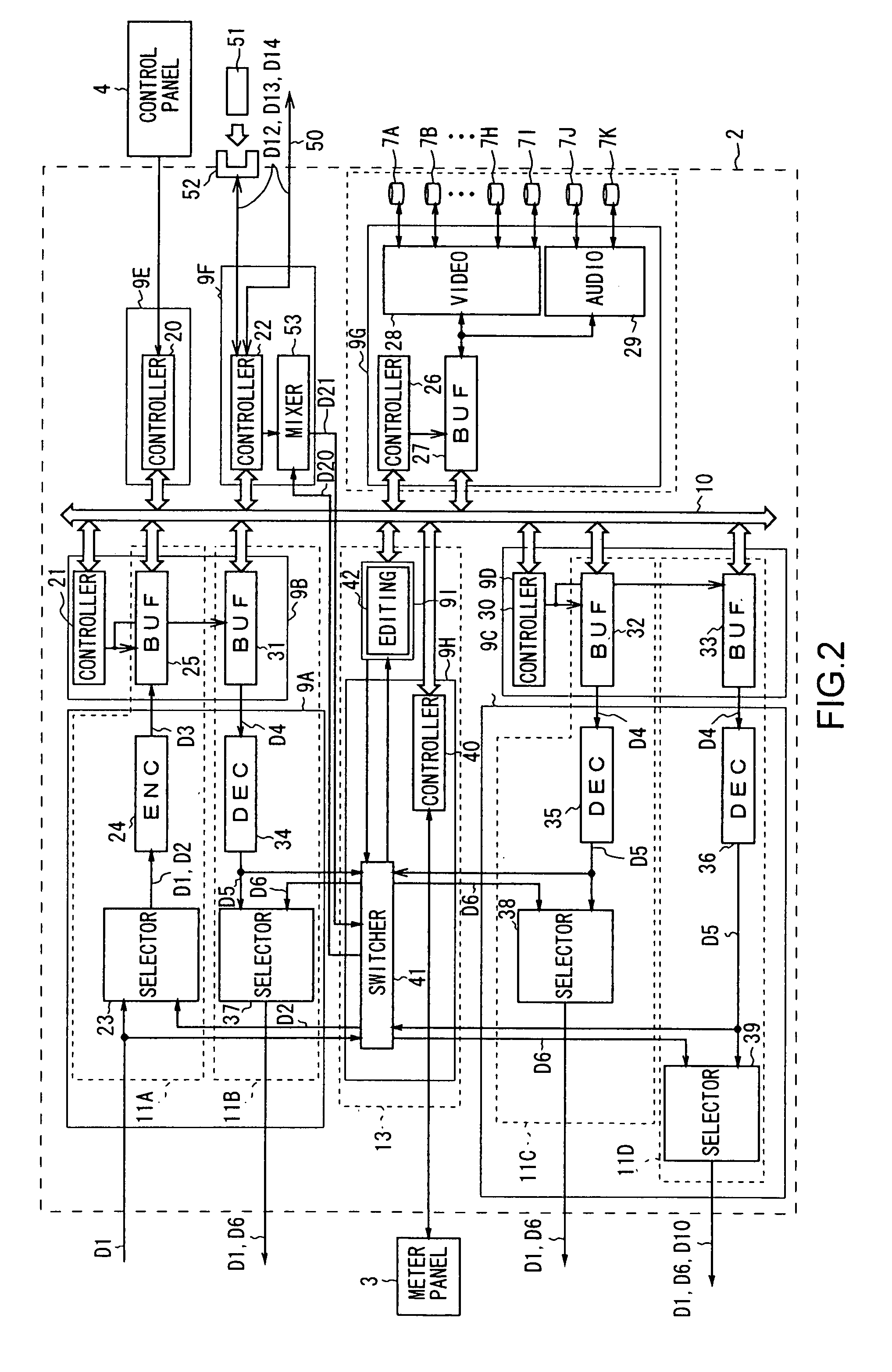 Data recorder-reproducer and bit map data processing method, control program processing method and setting data processing method of data recorder-reproducer