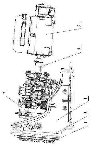 Transmission chain device of compact-type wind generating set