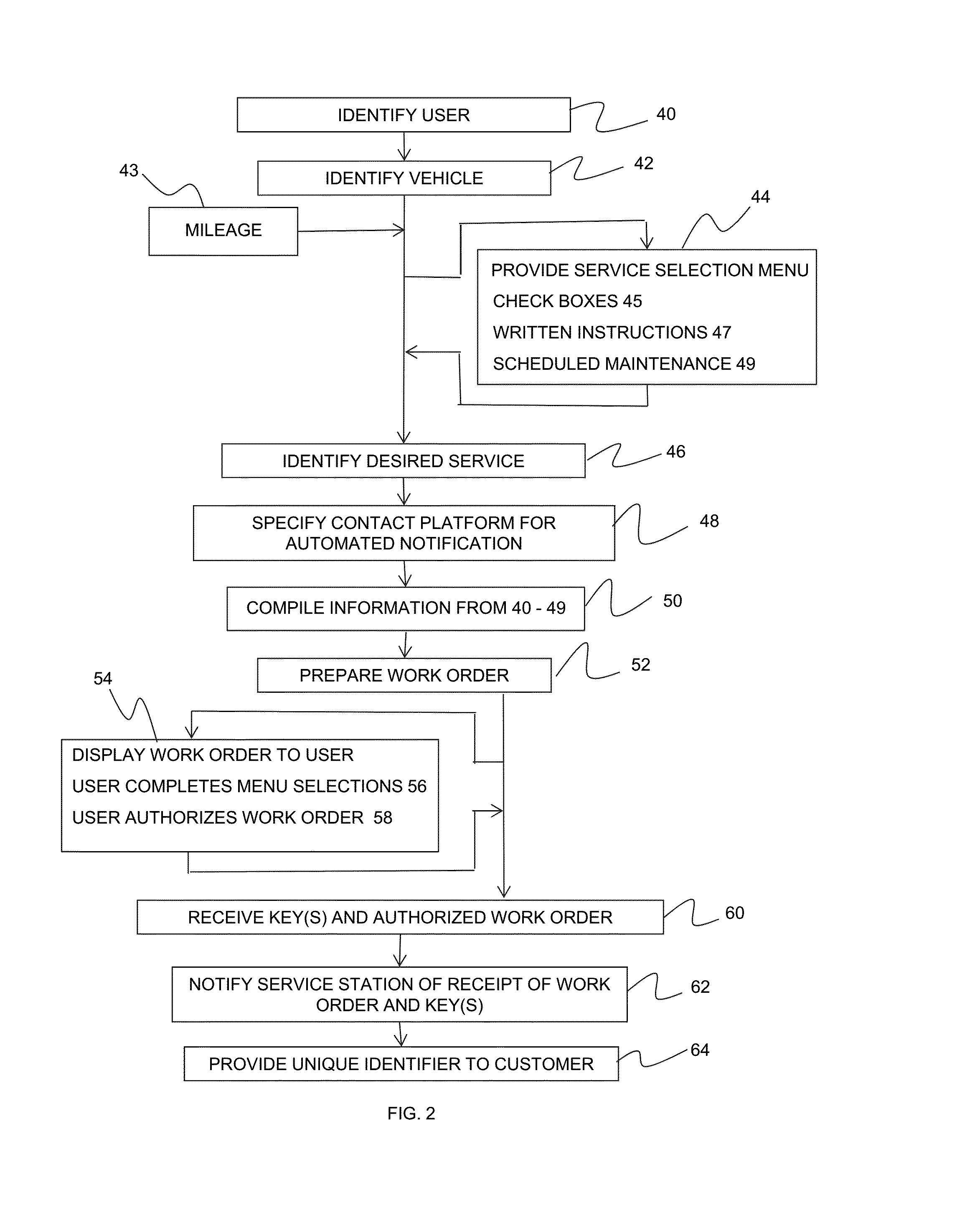 Software application for the automated drop-off and pick-up of a service item at a service facility