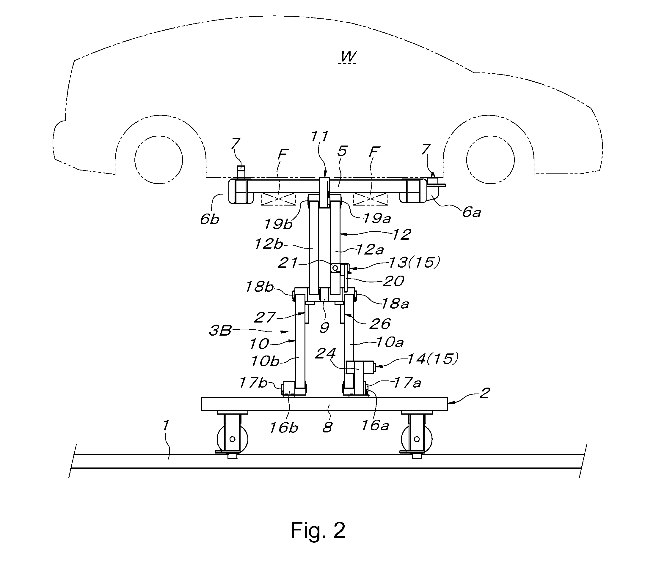 Workpiece elevating support device