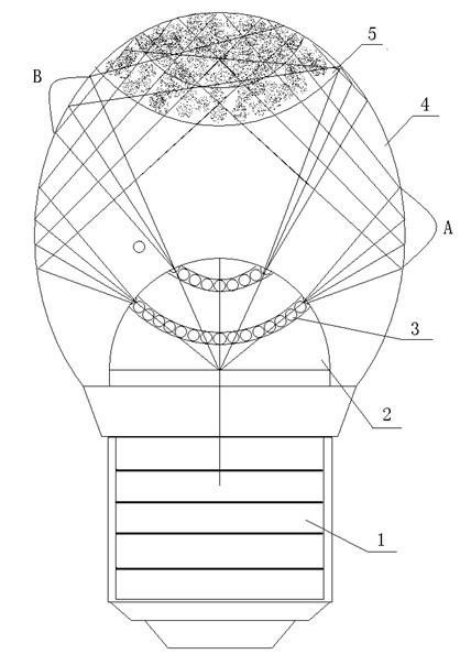 Method for designing fixing inner base of light-emitting diode (LED) with ultrahigh brightness based on principle of three primary colors