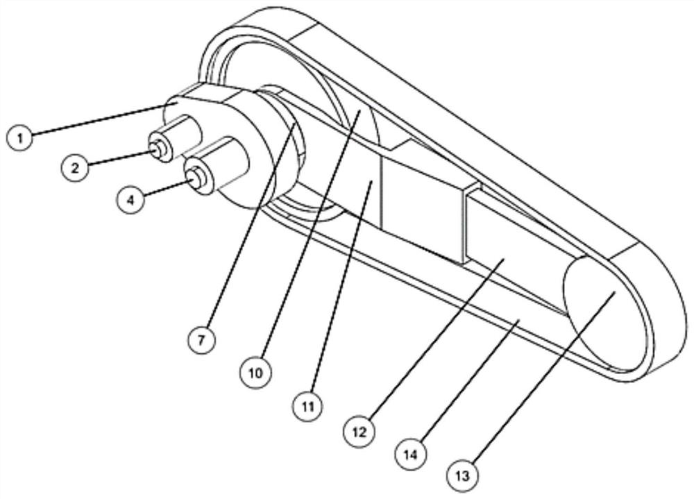 Swing arm track driving device of mobile robot