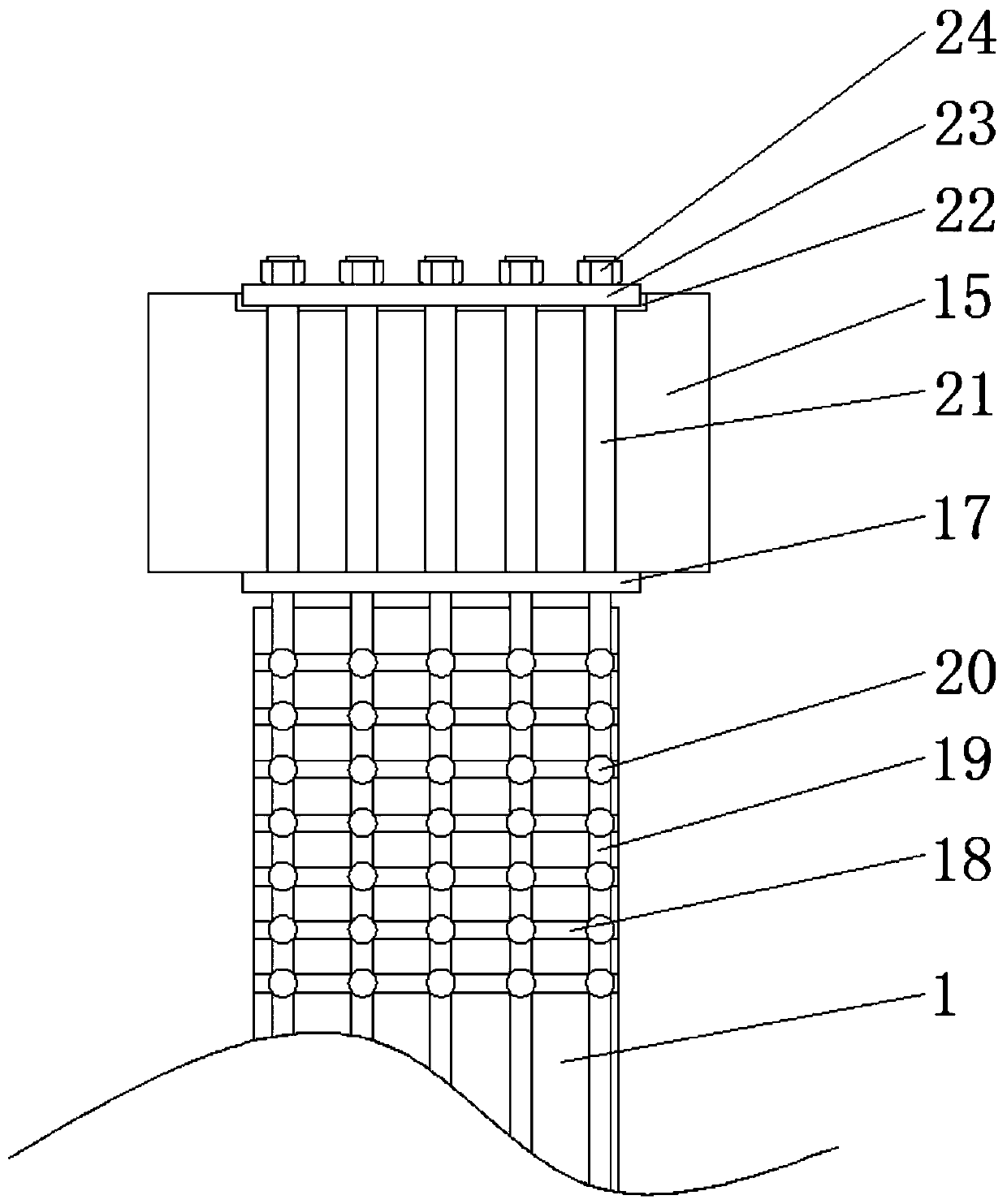 A precast concrete beam with high-strength joints