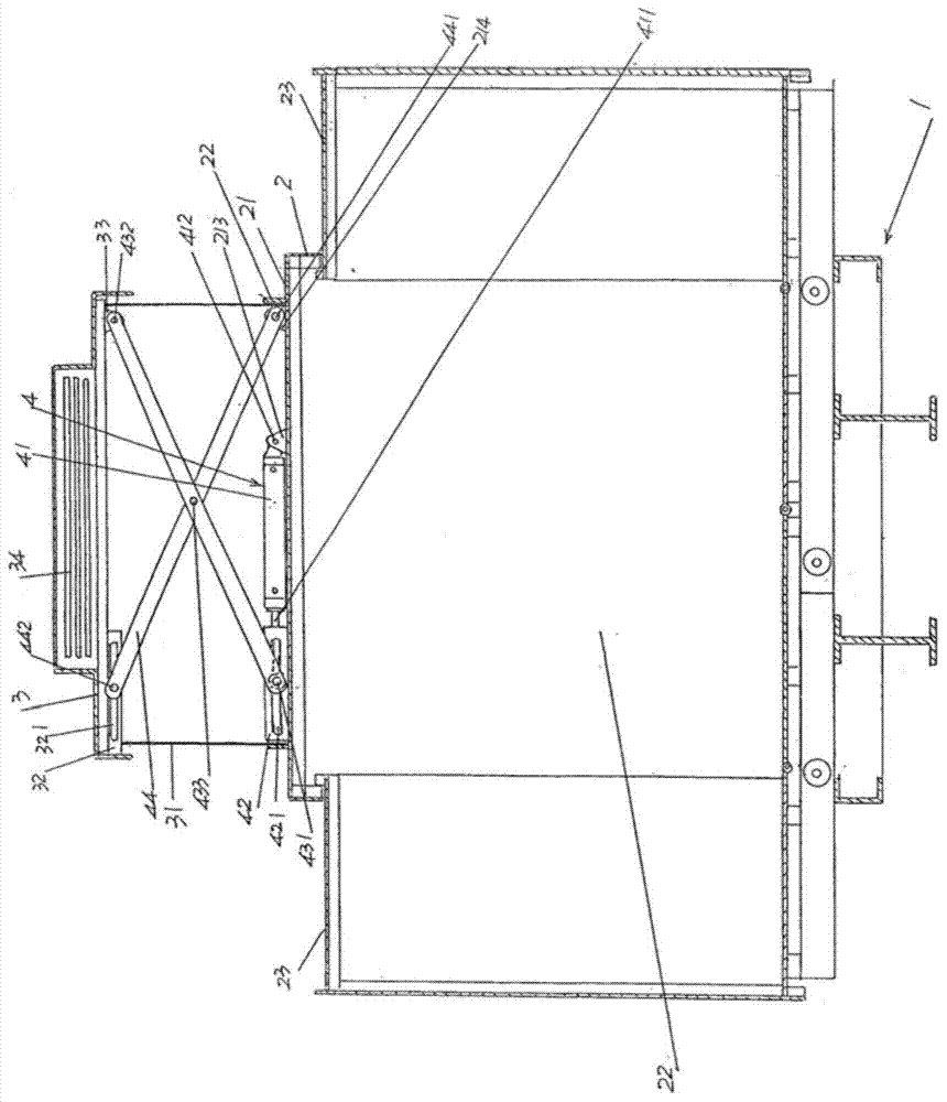 Vehicle compartment top space extension device