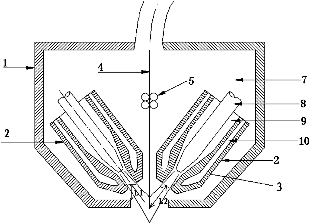 Coaxial wire feeding double-plasma arc additive manufacturing device