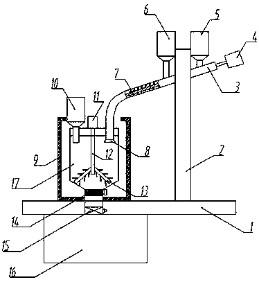 Automatic feeding stirrer with proportion being adjustable