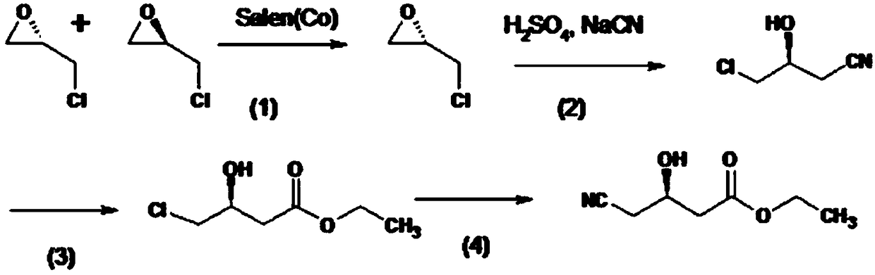 Biological synthesis method of atorvastatin intermediate