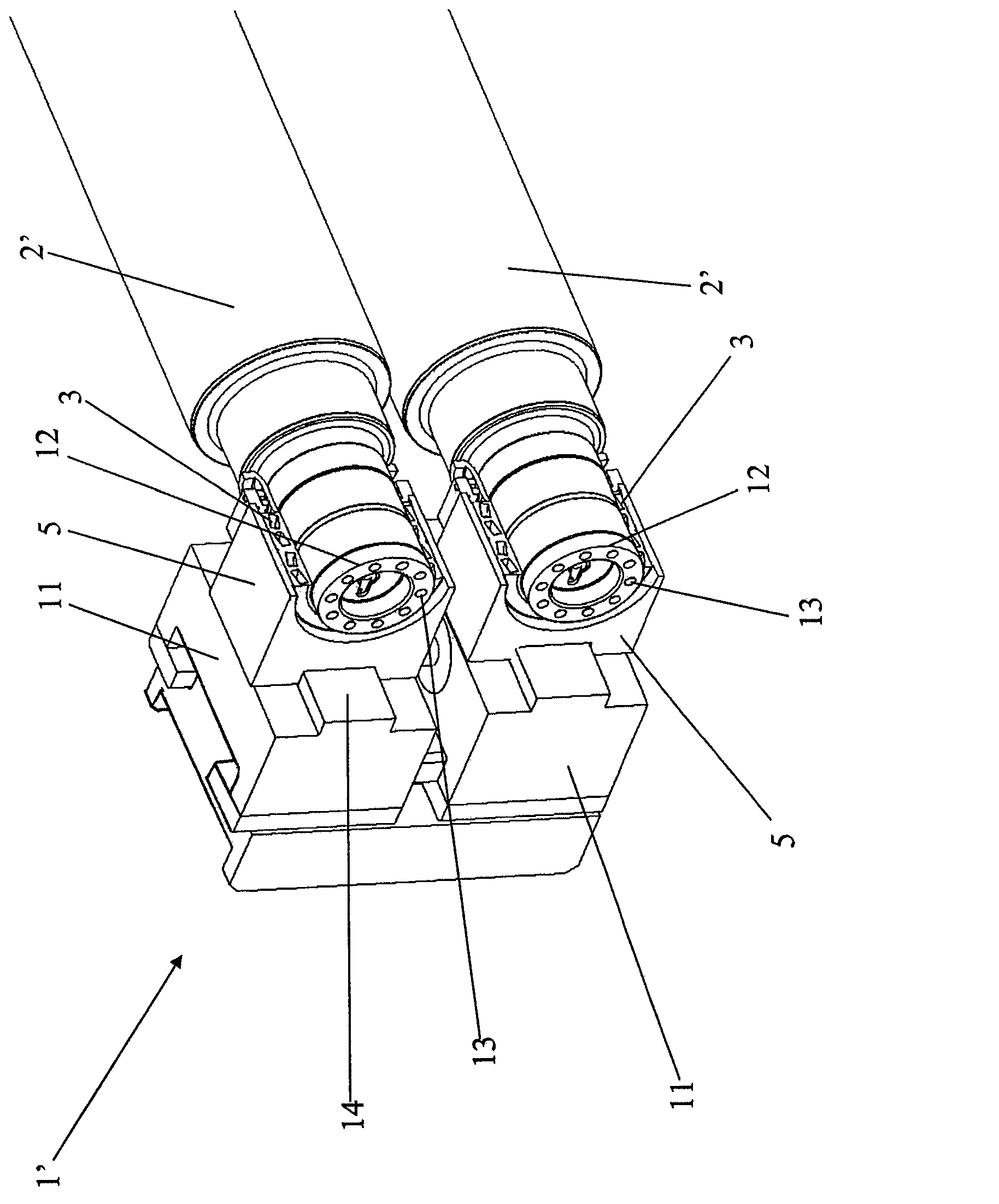 Rolling stand with roll bearing