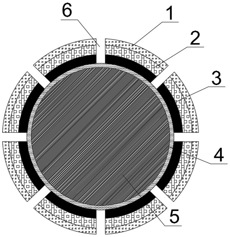 Color-changing particles for removing formaldehyde based on potassium permanganate composition and preparation method of color-changing particles