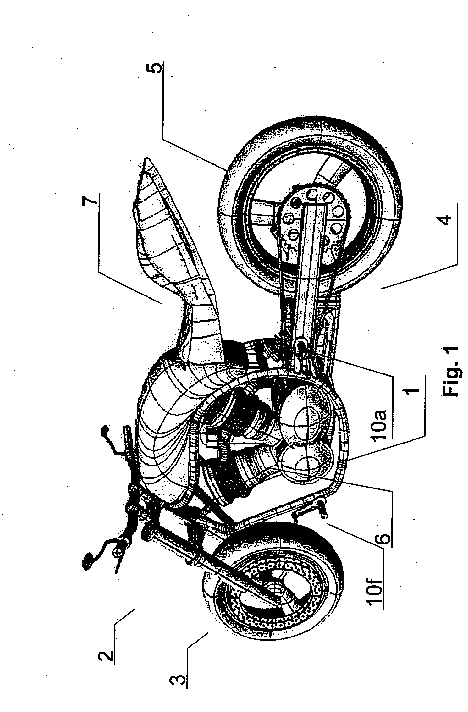 Motorcycle for adjustable riding postures