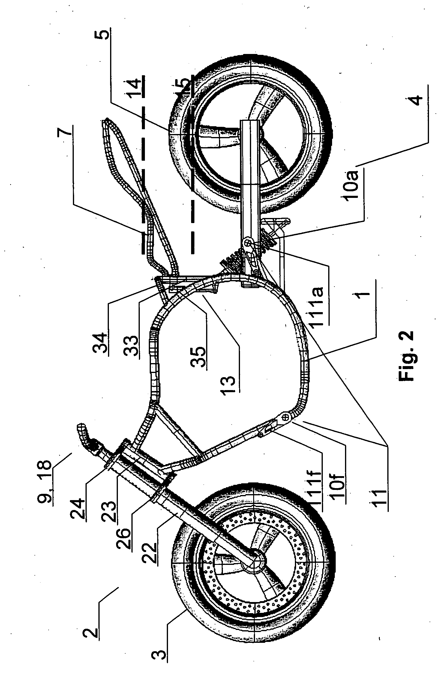 Motorcycle for adjustable riding postures