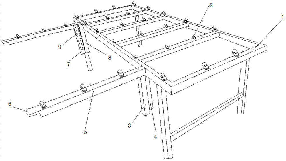 Glass plate conveying frame
