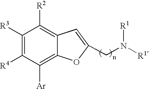 Benzofuranyl alkanamine derivatives and uses thereof