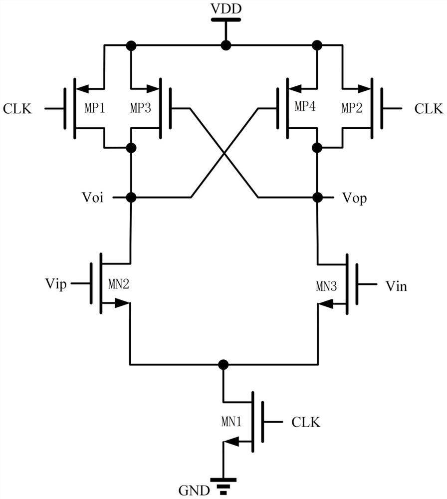 Dynamic comparator circuit with low power consumption