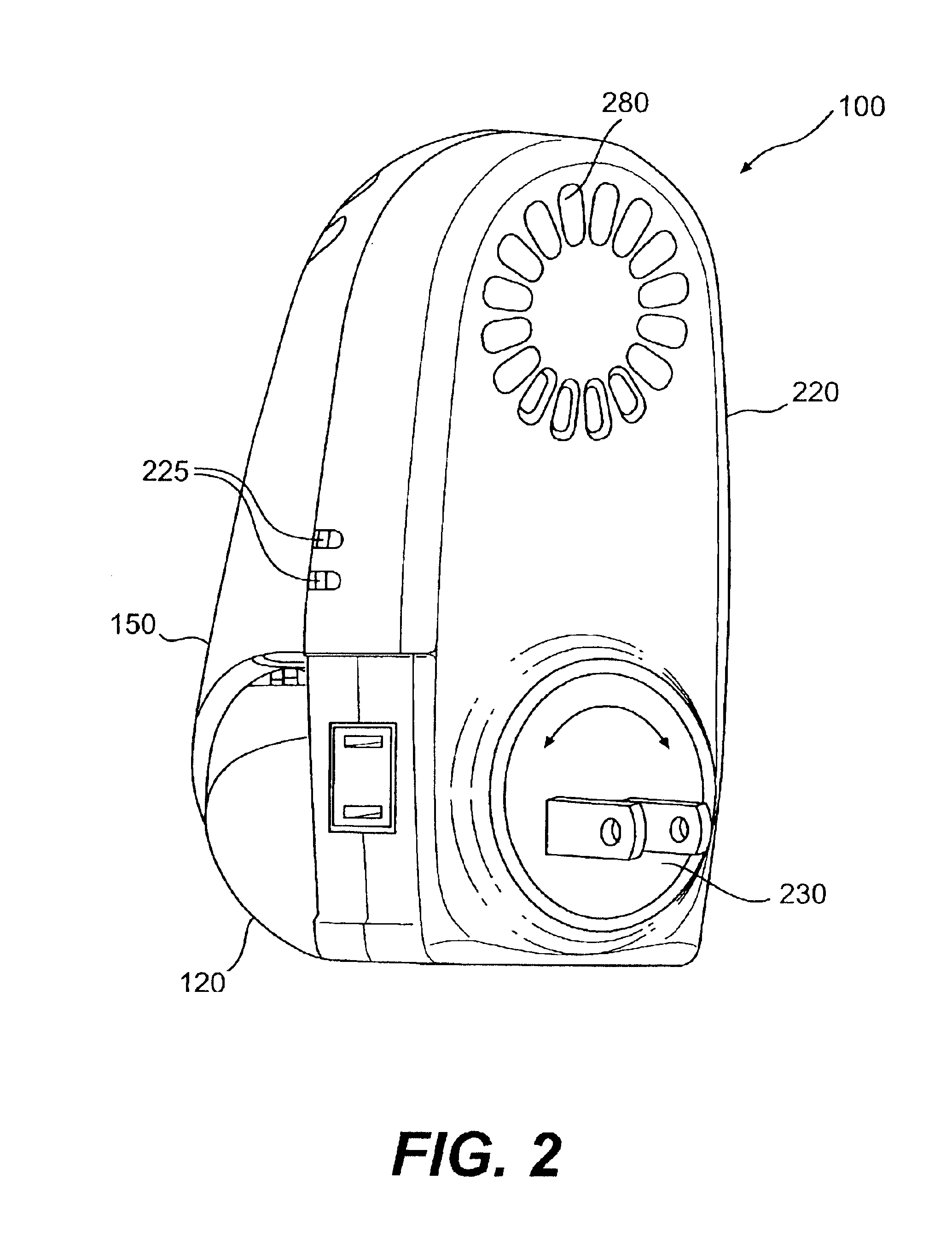 Electrical evaporator with adjustable evaporation intensity