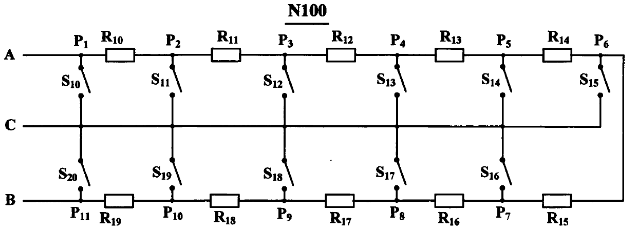 Discrete network experiment teaching circuit board and connection method