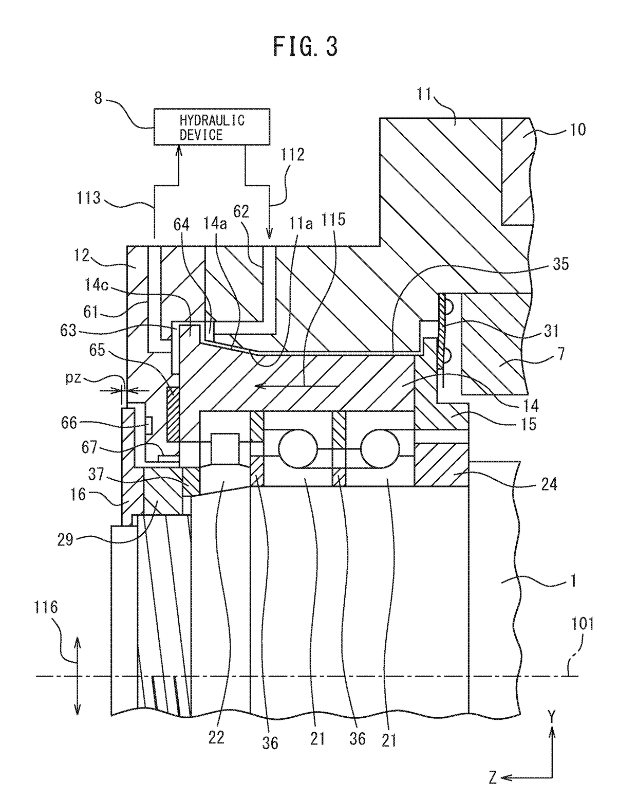 Main spindle device for machine tool and machine tool