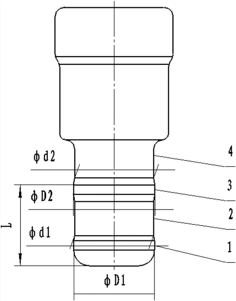 Punch die suitable for cold forging and reverse extruding of joint yoke