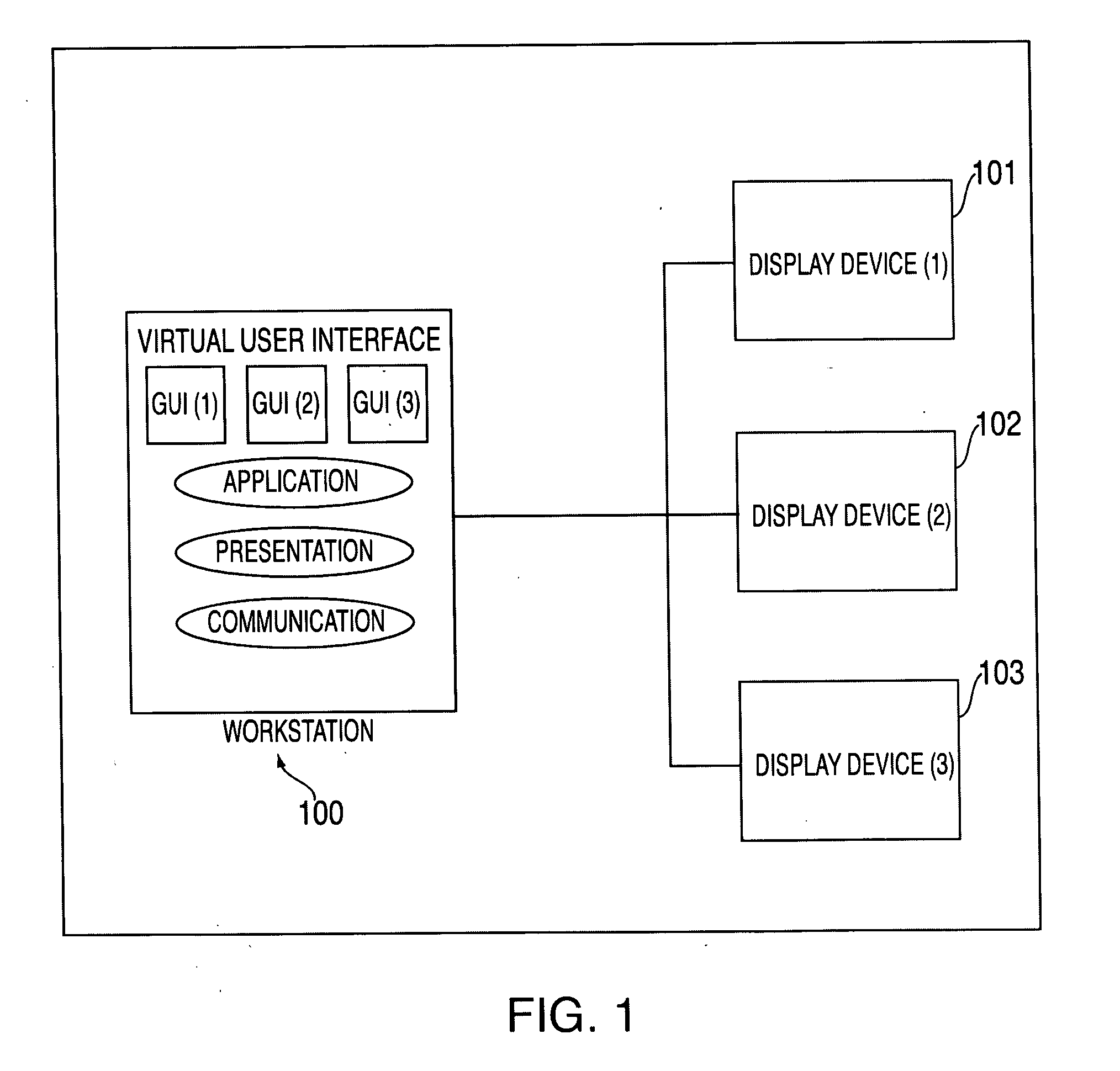 Virtual interface and system for controlling a device