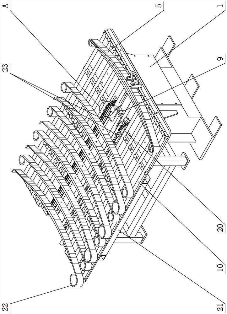 Horizontal plate spring assembly line