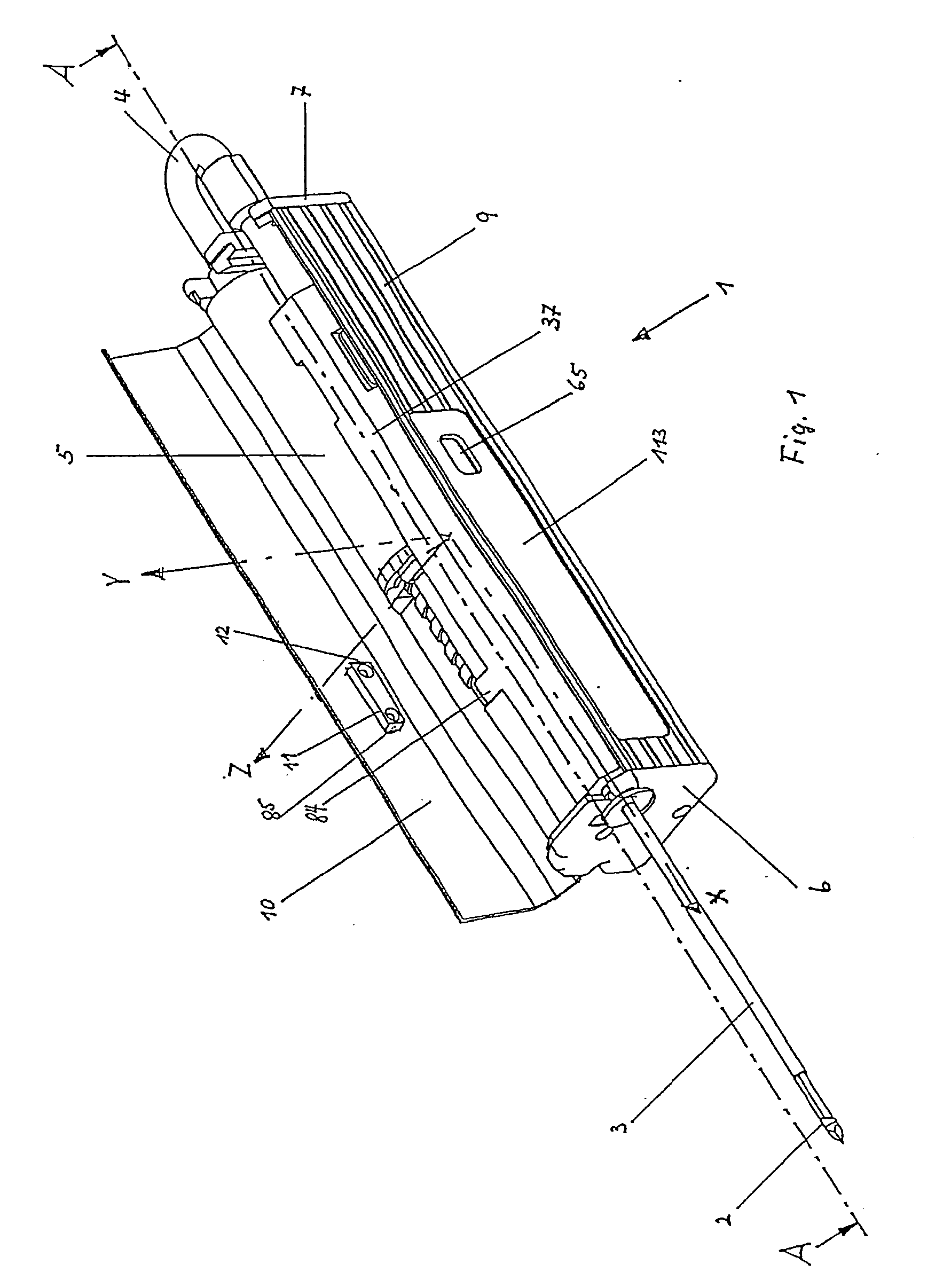 Biopsy device for removing tissue specimens using a vacuum