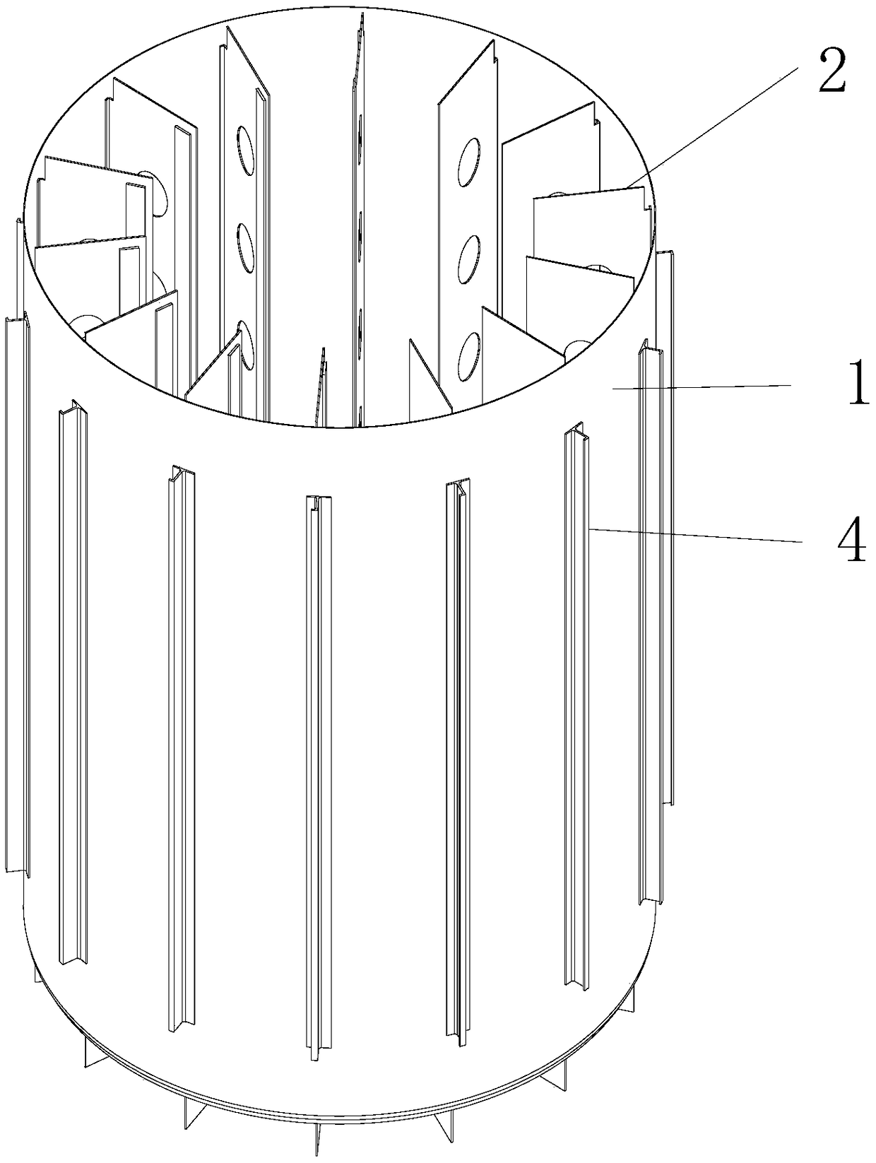 Novel holder-type electrode shell structure and installation butting process thereof