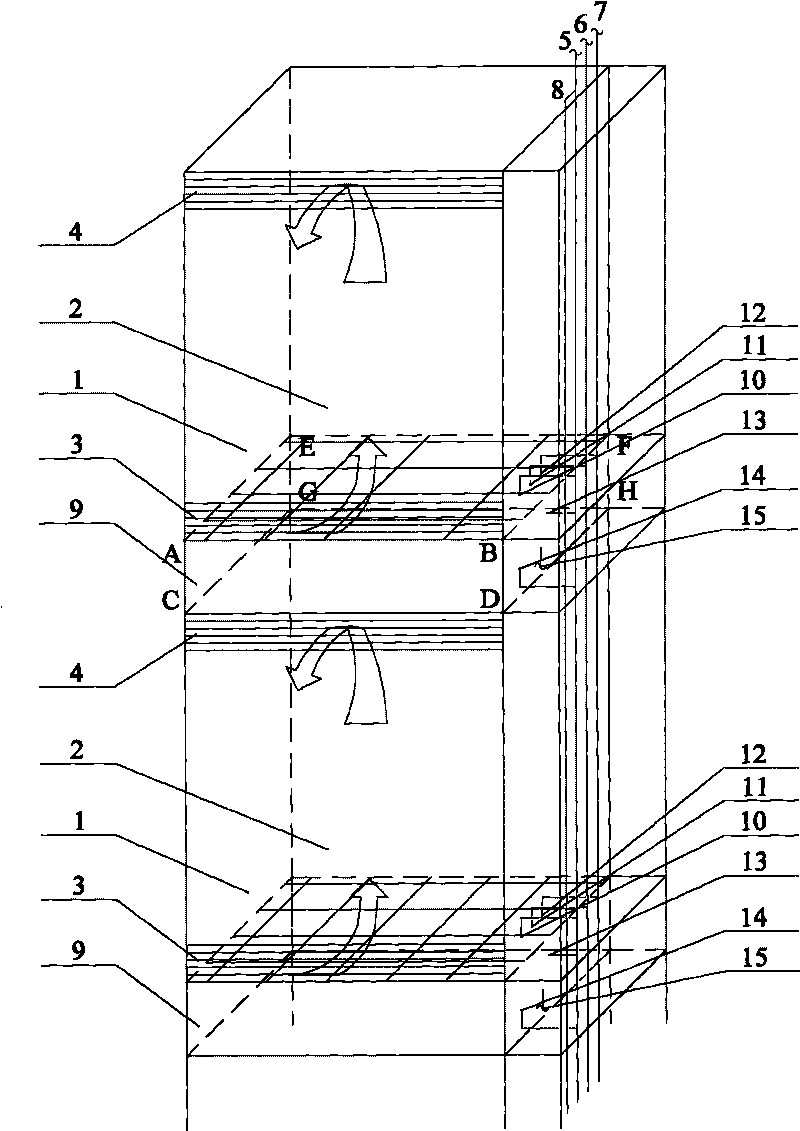 Box-type double-layer curtain wall using water storage tank for evaporative cooling