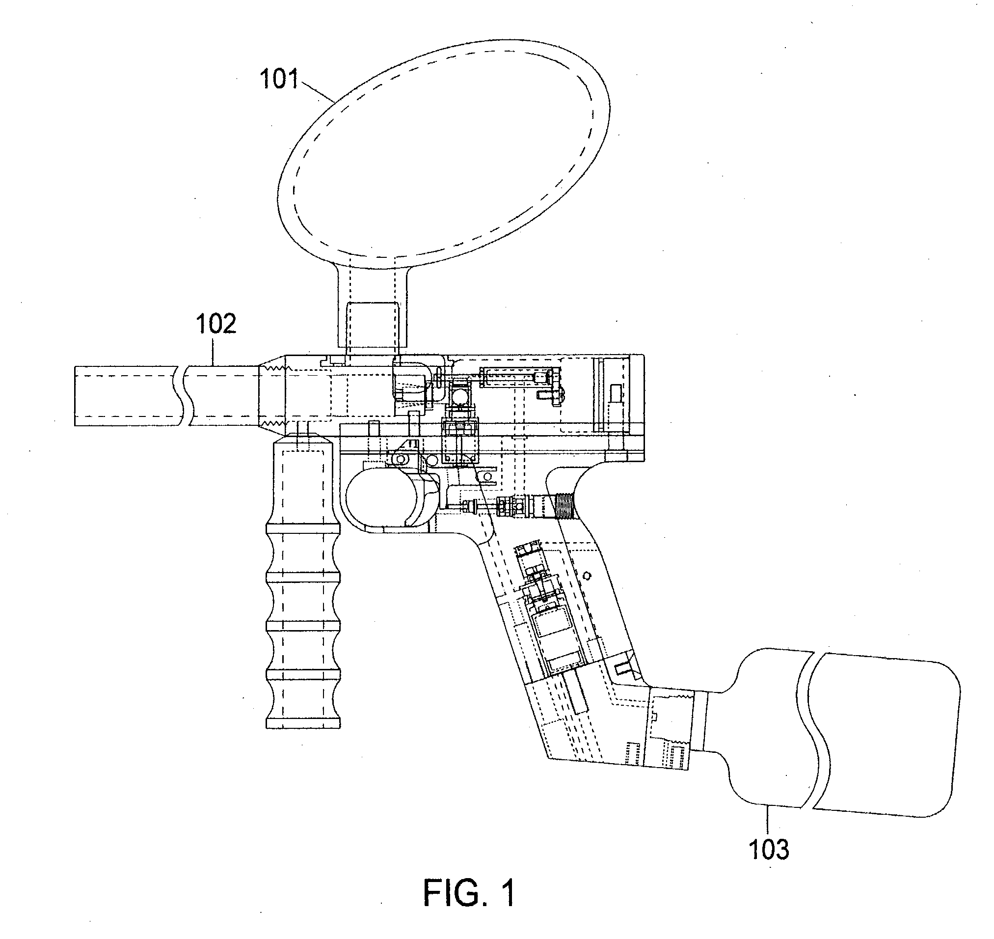 Pneumatic projectile launching apparatus with partition-loading apparatus