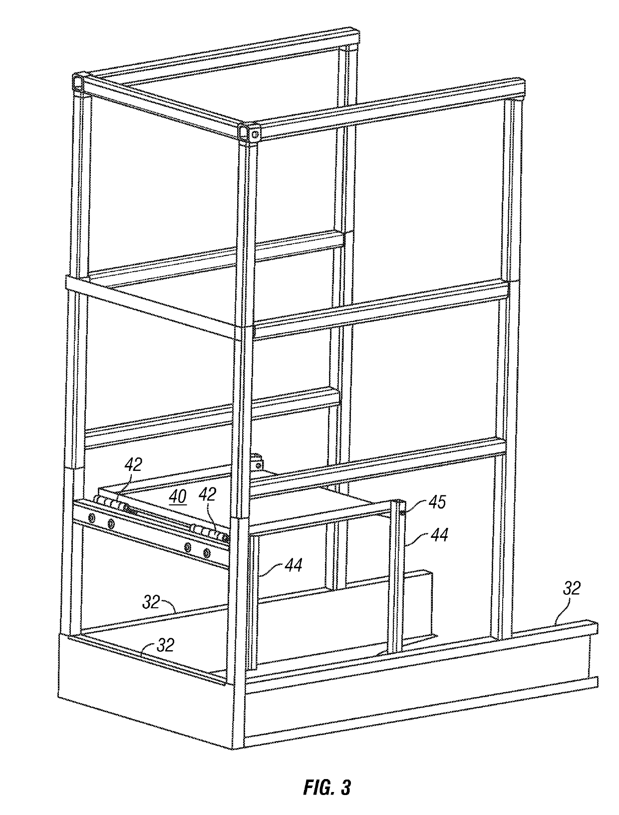 Work platform with extension deck and work step