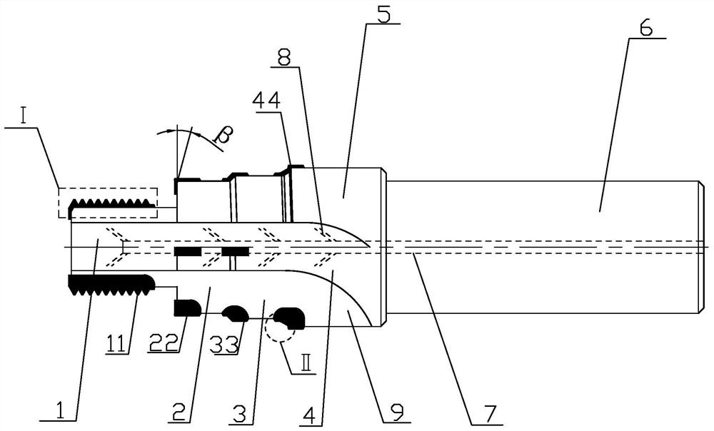 PCD combined cutter for machining automobile steering device