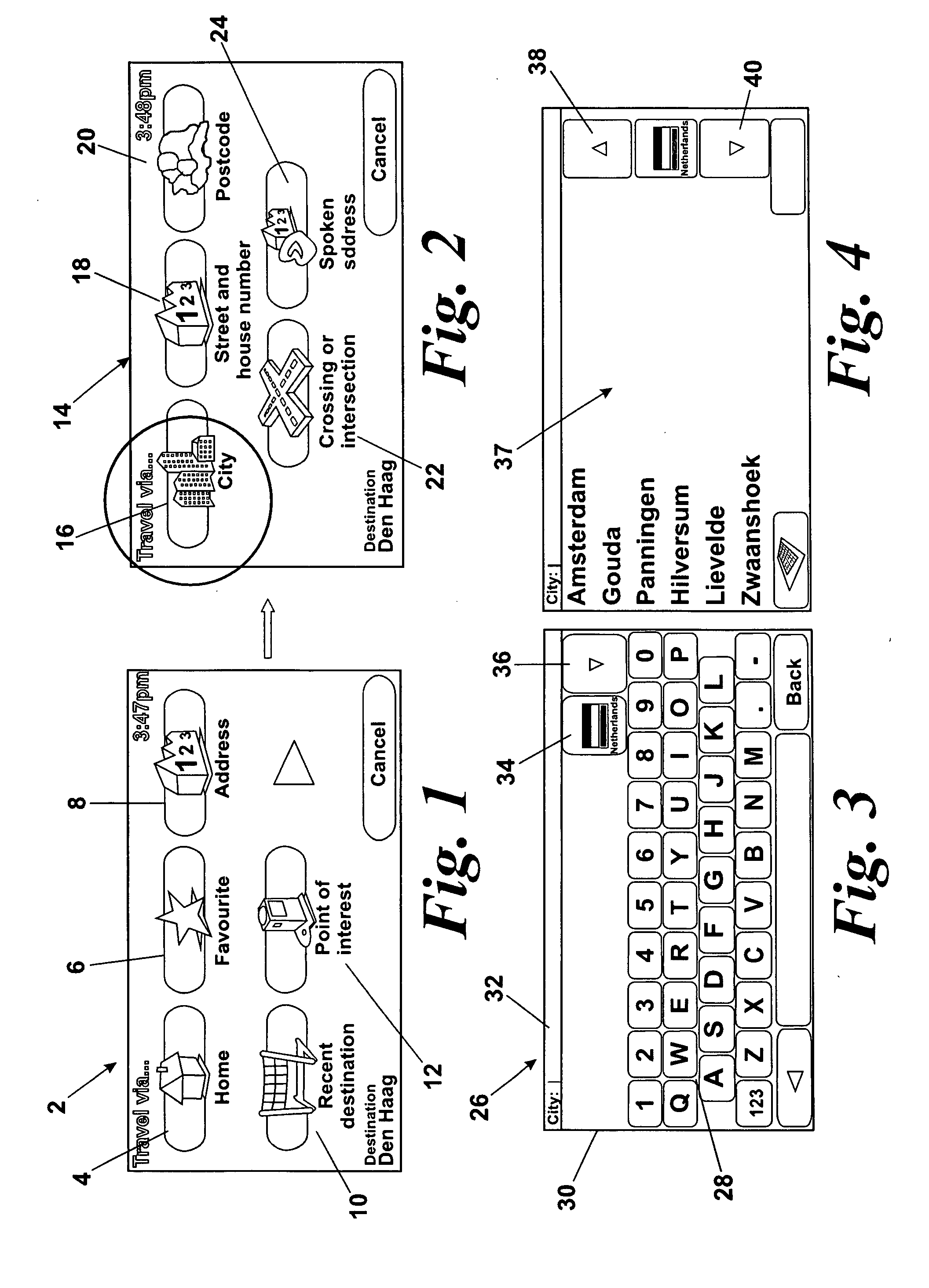 Search function for portable navigation device