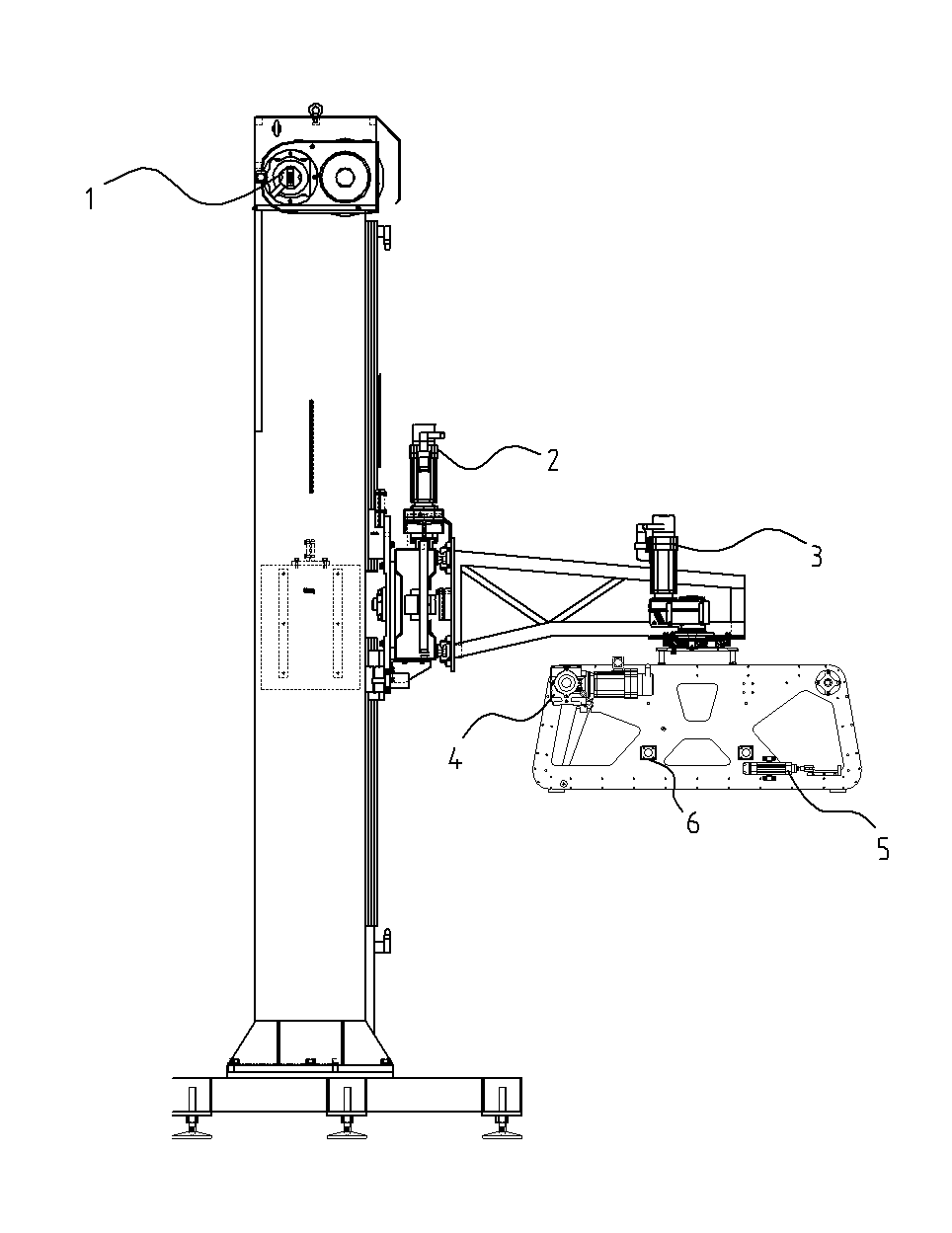 Single-arm palletizing robot control system and method