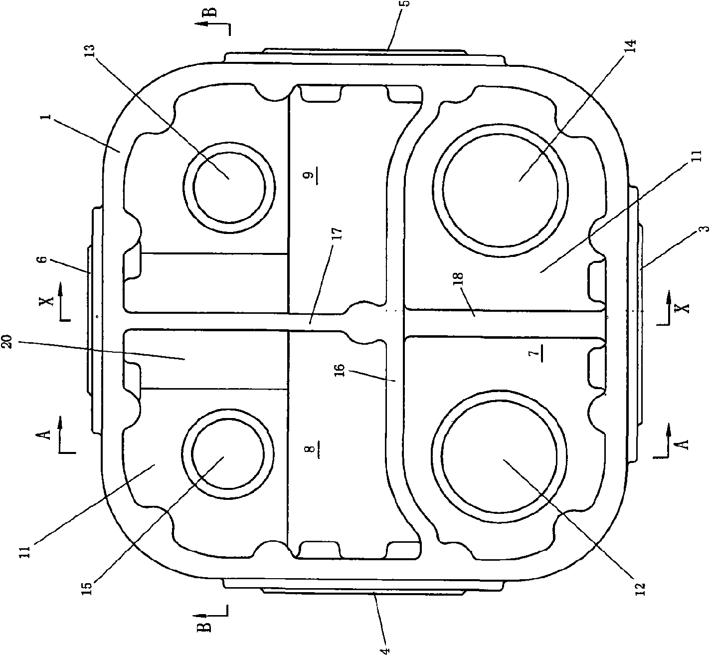 Four-way valve used for adsorption drier