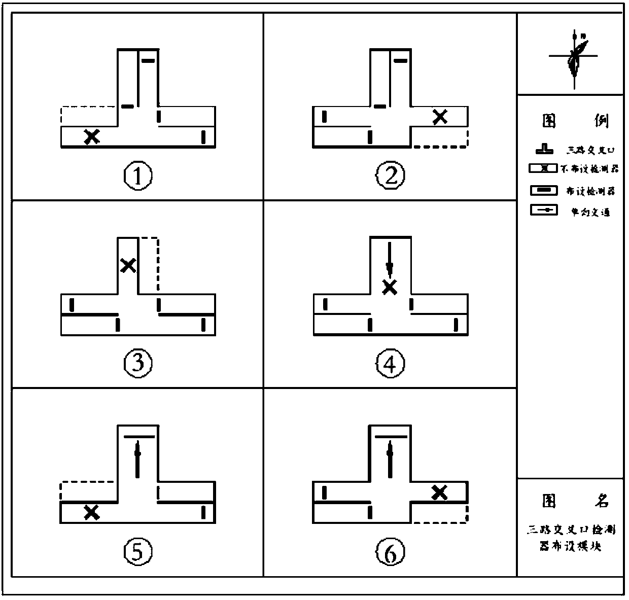 Traffic flow detector layout method based on building block splicing, server and system