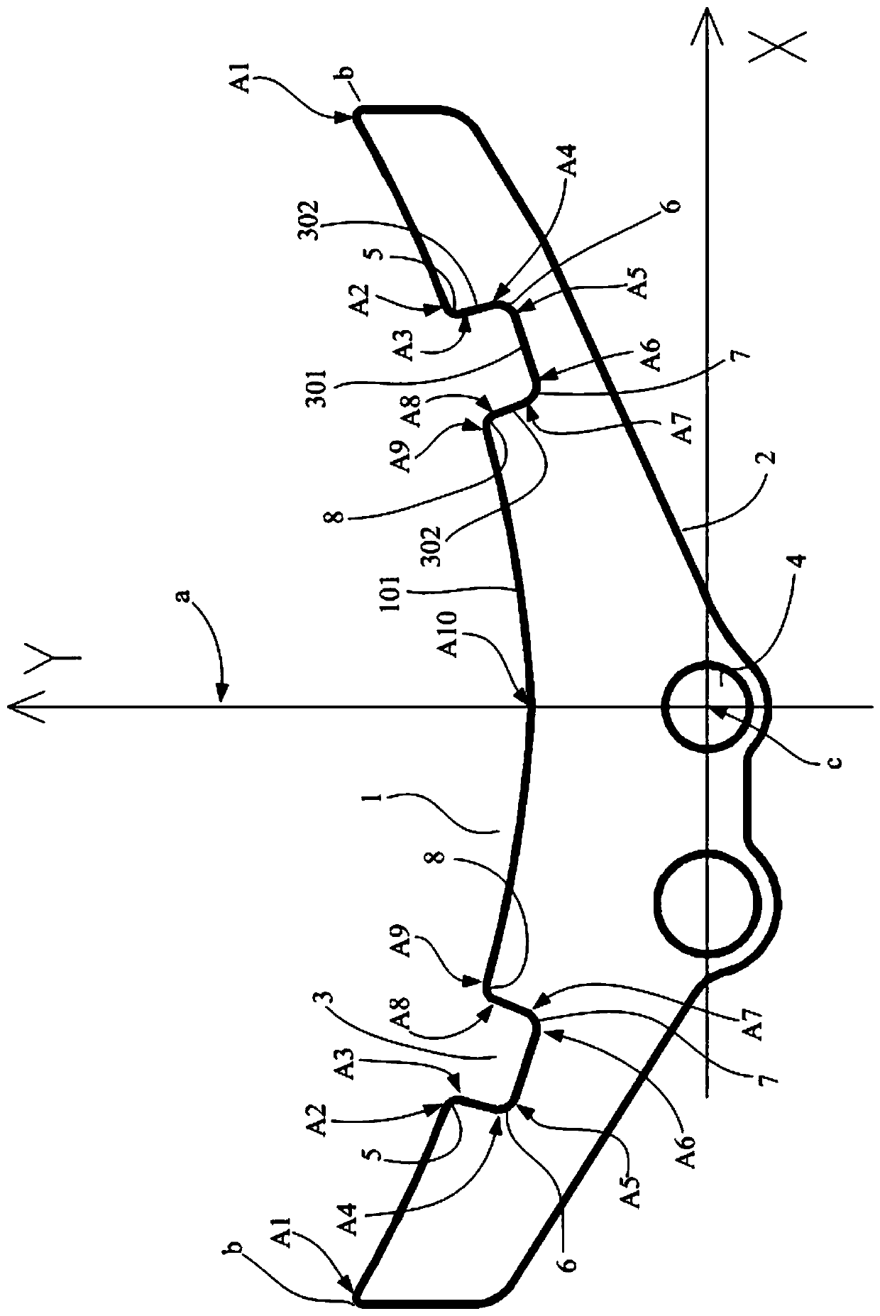 Numerical control machining method of brake head