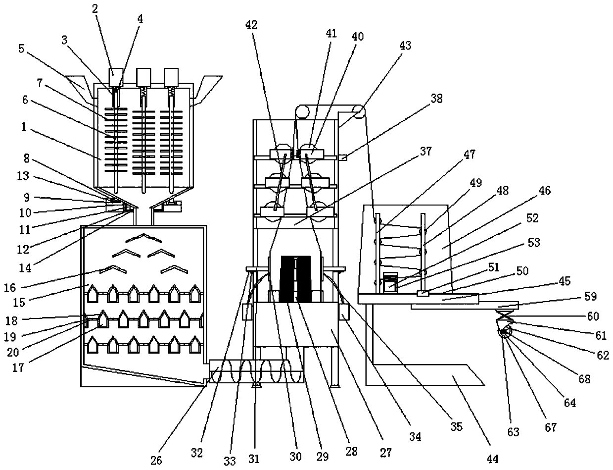 A plastic film processing and forming device