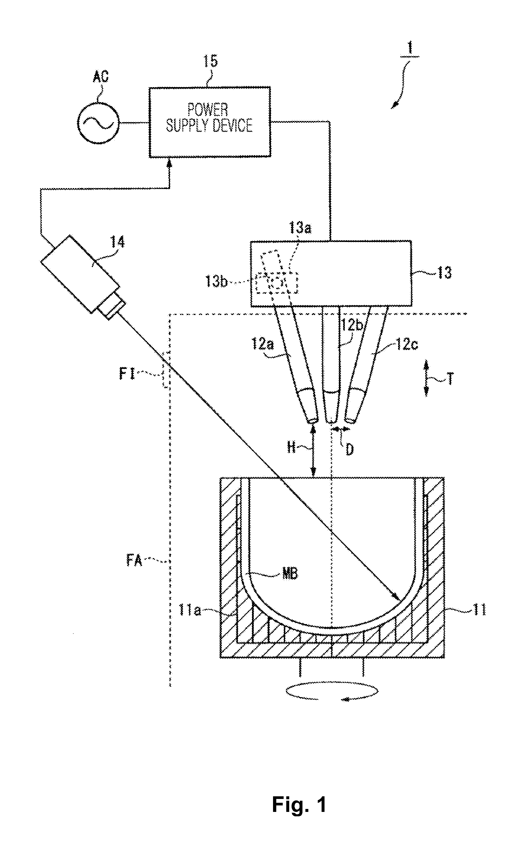 Apparatus for manufacturing vitreous silica crucible