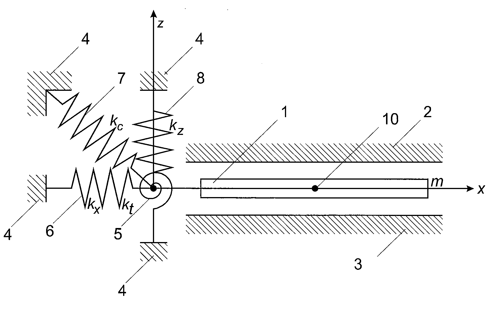 Vibrating gyroscope with quadrature signals reduction