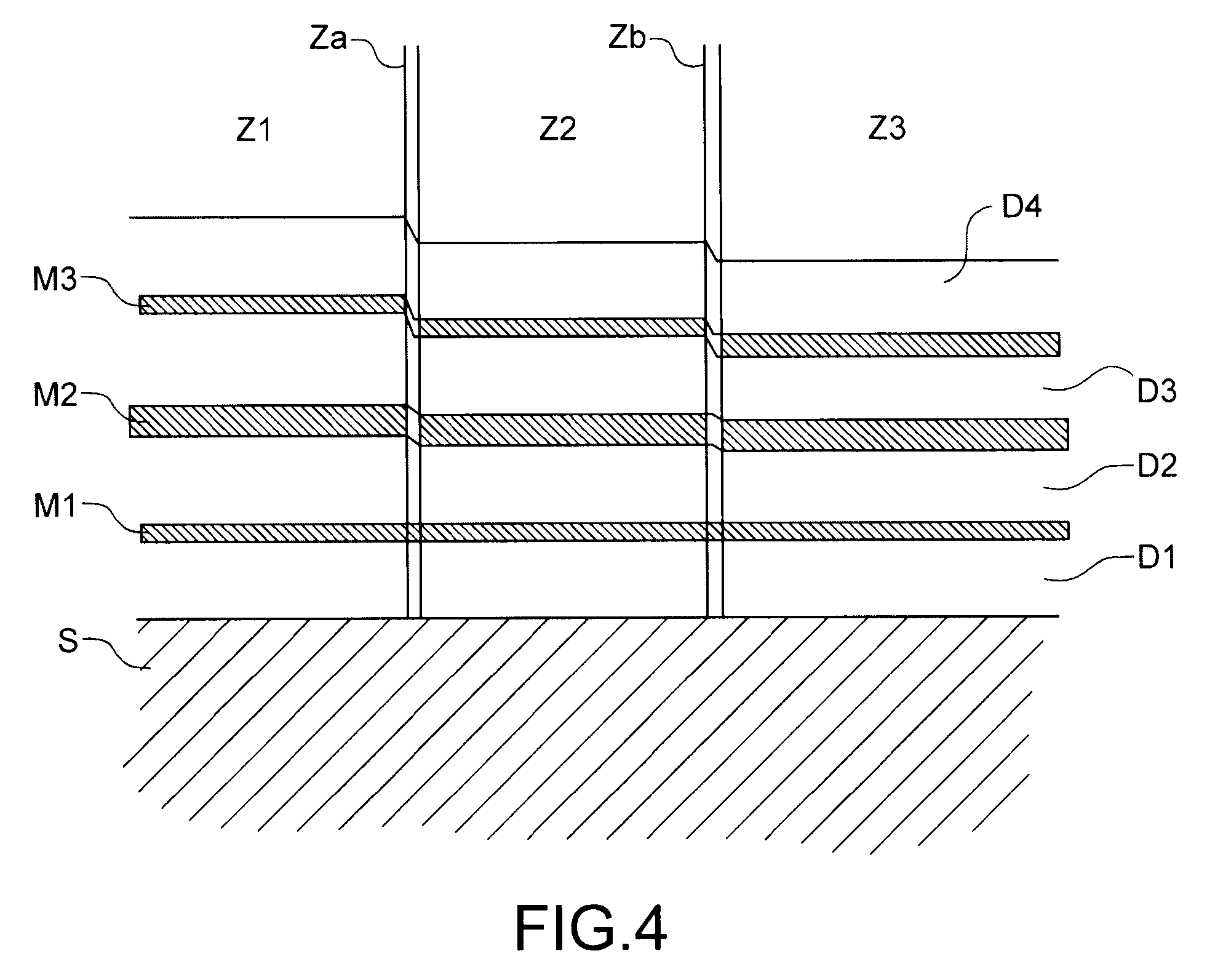 Wavelength optical filter structure and associated image sensor