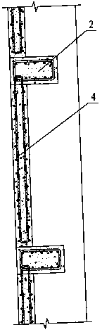 Framework thin wall type concrete chimney outer wall and building method thereof
