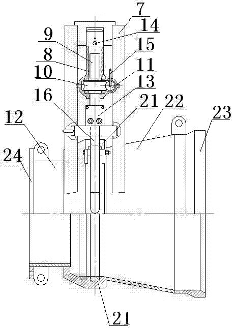 Quick connector of cutter suction dredger and water-borne pipe
