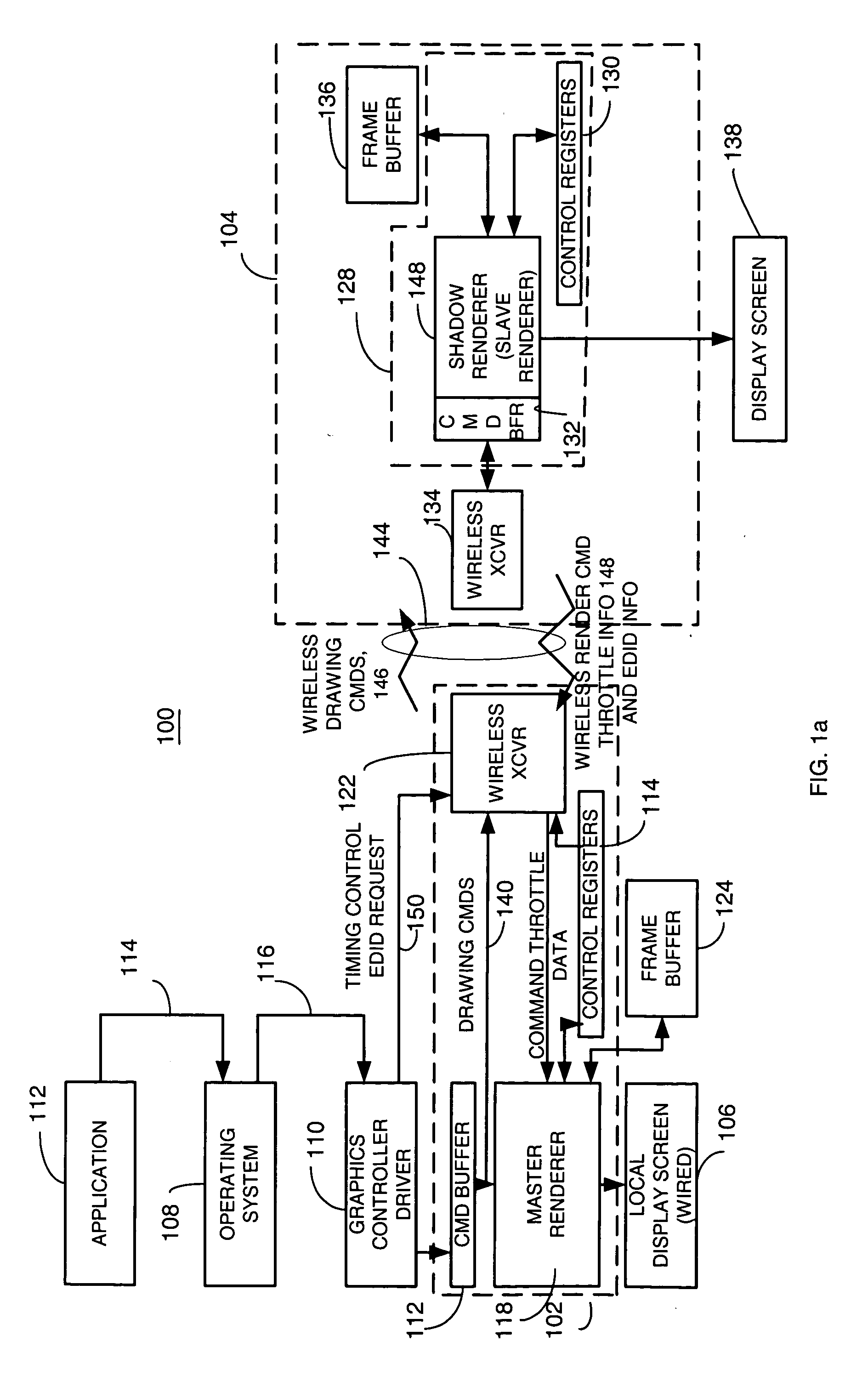 Wireless device method and apparatus with drawing command throttling control