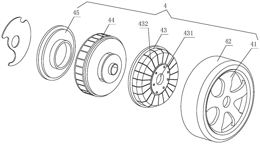 A rail chassis wheel hub motor